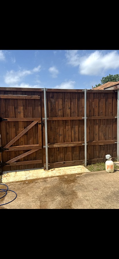 Stained fence project 5