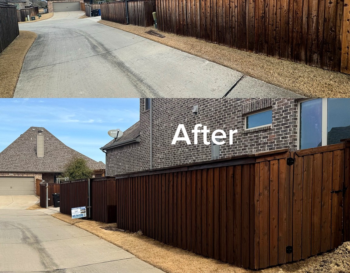 Stained fence project 1