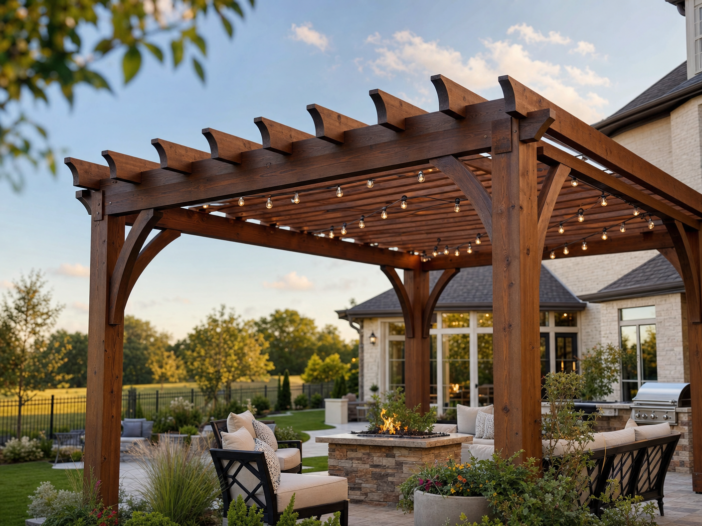 Pergola Staining