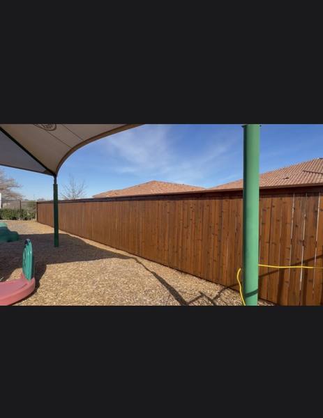 Stained fence project 6