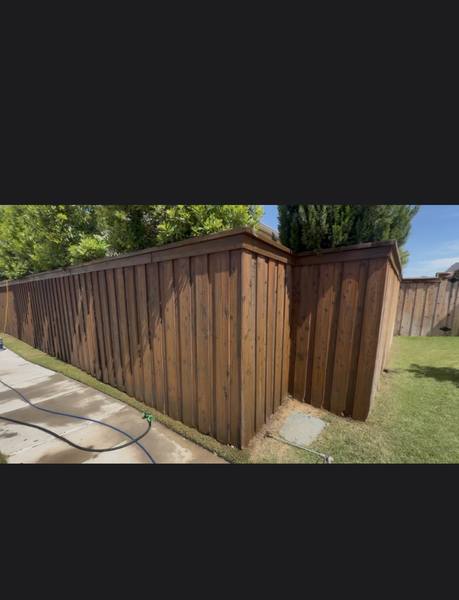 Stained fence project 4